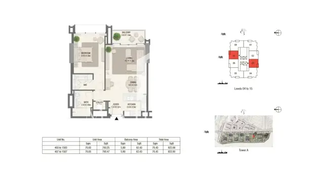 Urgent Sale | 1 BR Design Quarter Tower A thumbnail 9