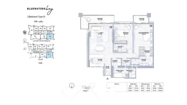 Urgent Sale | 17.4% Below OP | 2 BR + Maid in Bluewaters Bay Building 1 thumbnail 9