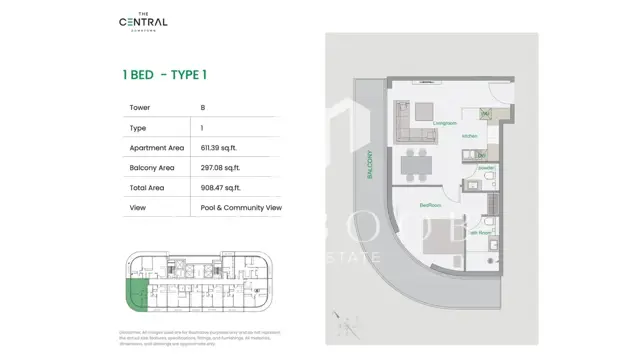 Urgent Sale | 13.5% Below OP | 1 BR in The Central Downtown Tower B thumbnail 14