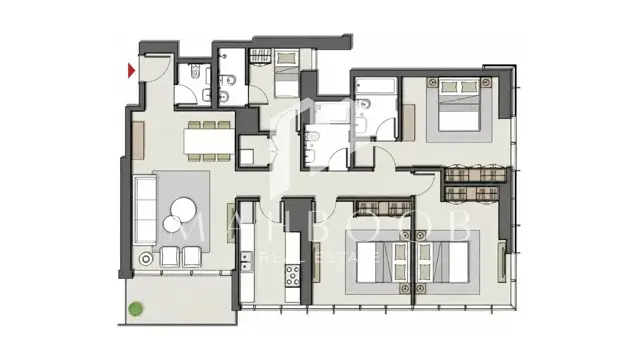 Urgent Sale | 4.7% Below OP | 3 BR in Park Views Residences B thumbnail 8