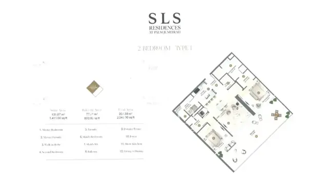 Urgent Sale | 3.9% Below OP | 2 BR in SLS Residences The Palm thumbnail 12